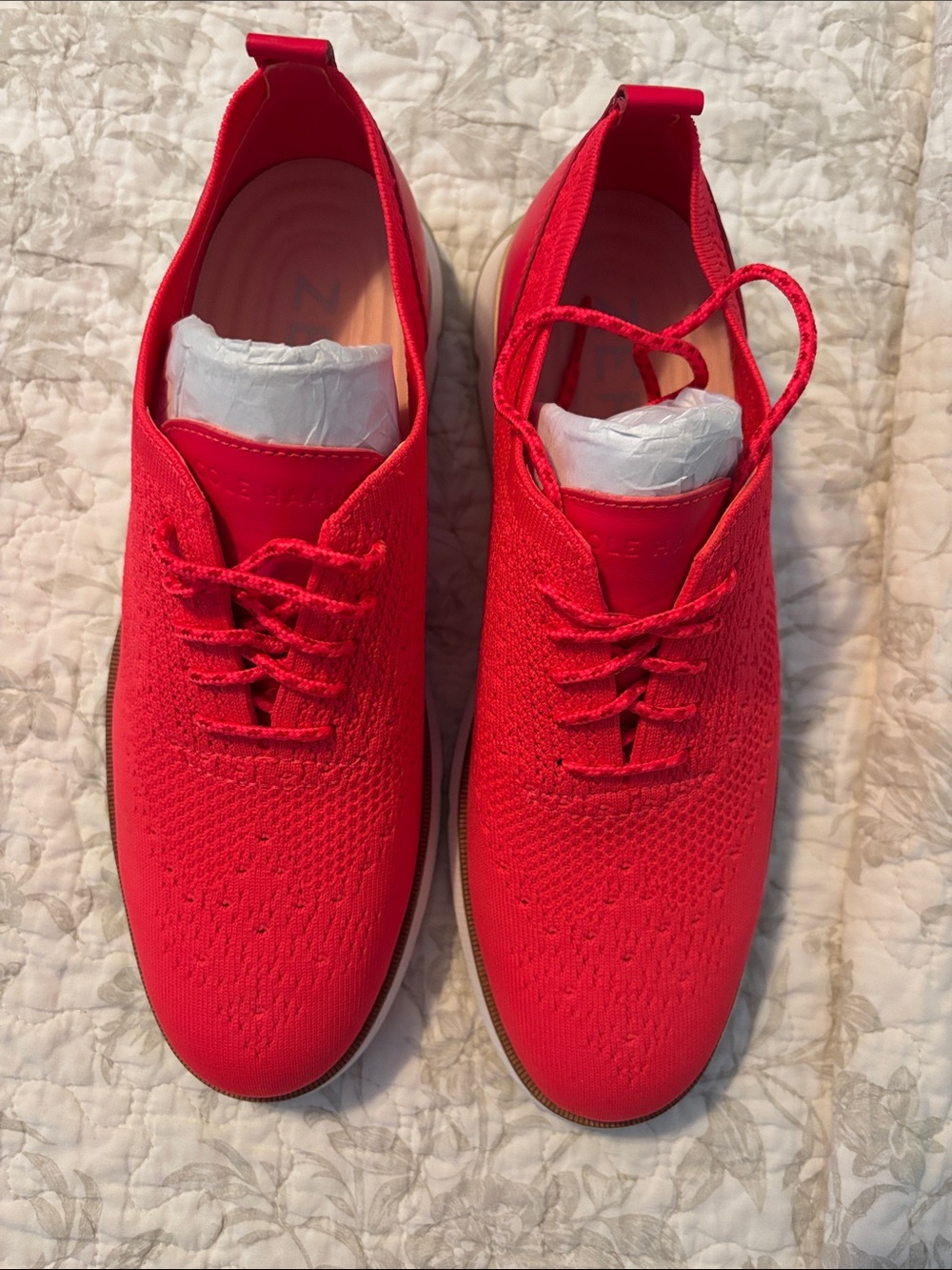 Cole Haan Hot Pink Knit Lace-Up Women's Sneakers